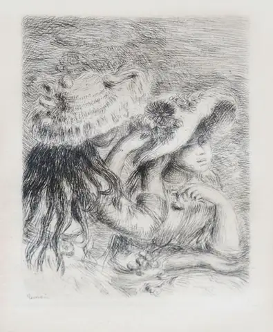 The Hat Secured with a Pin by Pierre-Auguste Renoir