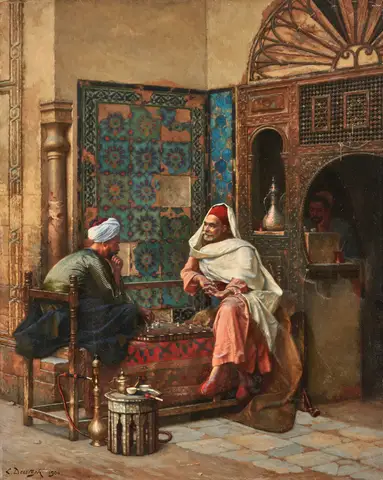 The Chess Players by Ludwig Deutsch