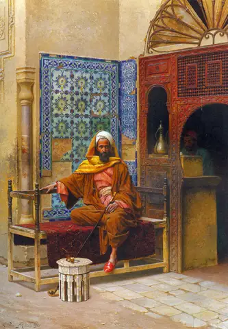 The Smoker by Ludwig Deutsch