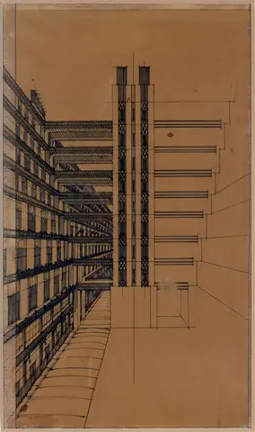 The New City — House Staircasing by Antonio Sant'Elia