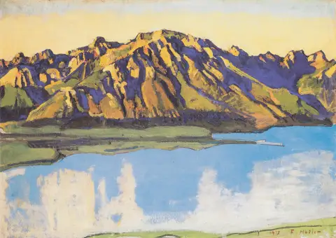 The Grammont in the Morning Sun by Ferdinand Hodler