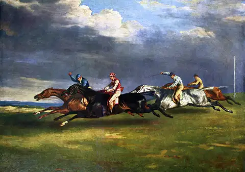 The Epsom Derby by Théodore Géricault