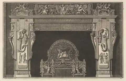Chimneypiece: Frieze of Trophies and Winged Victories by Giovanni Battista Piranesi