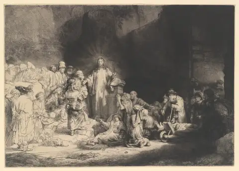 The Hundred Guilder Print by Rembrandt van Rijn