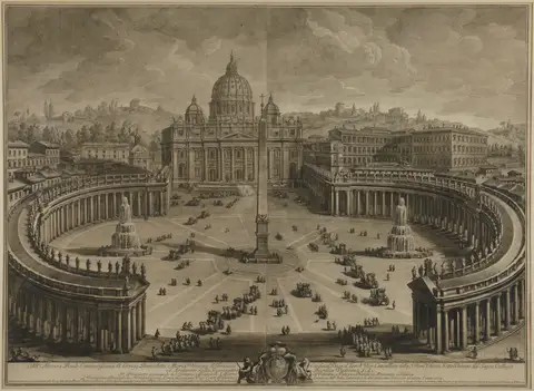 View of St. Peter's and the Piazza by Giovanni Battista Piranesi