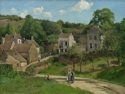 L'Hermitage à Pontoise by Camille Pissarro