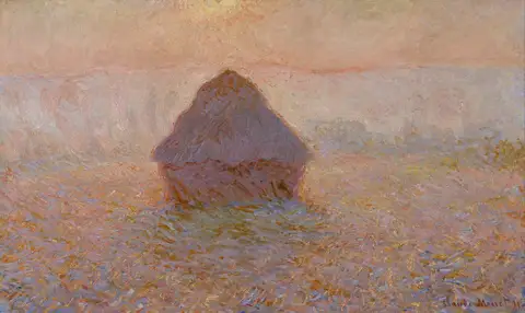 Grainstack, Sun in the Mist by Claude Monet