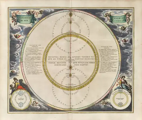 Harmonia Macrocosmica Plate 21 — Venus and Mercury by Andreas Cellarius