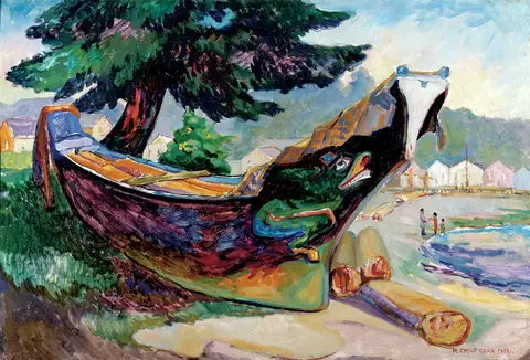 War Canoe, Alert Bay by Emily Carr