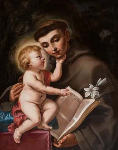 Baby Jesus and St. Anthony of Padua by Elisabetta Sirani