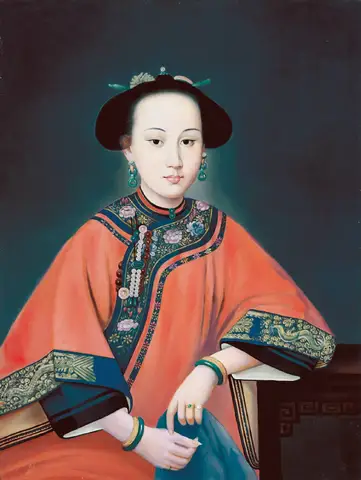 Portrait of Lady Hoja by Giuseppe Castiglione (郎世寧)