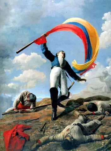 The death of Girardot in Bárbula by Cristóbal Rojas Poleo