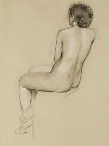 Woman looking away by Adolf Hirémy-Hirschl