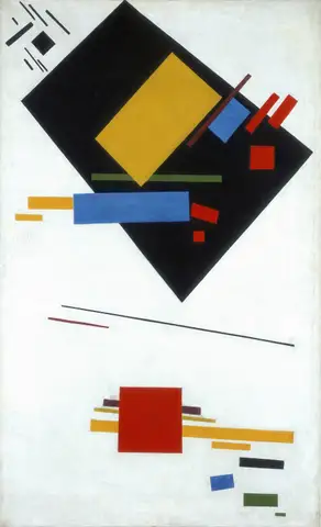 Black Trapezium and Red Square by Kazimir Malevich