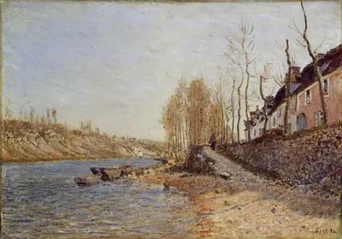 La Croix-Blanche at Saint-Mammès by Alfred Sisley