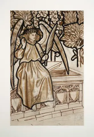 Angel of the Resurrection: Cartoon for Stained Glass by William Morris