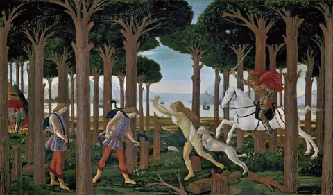 The Story of Nastagio degli Onesti, I by Sandro Botticelli