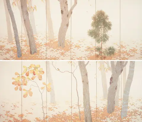 Fallen Leaves, 落ち葉 (Ochiba) by Hishida Shunsō