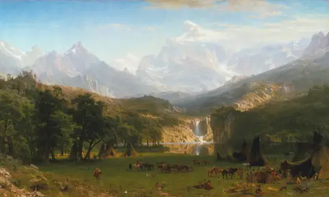 The Rocky Mountains, Lander's Peak by Albert Bierstadt