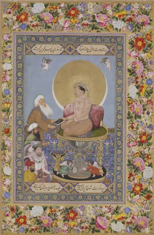 Jahangir Preferring a Sufi Shaikh to Kings by Bichitr