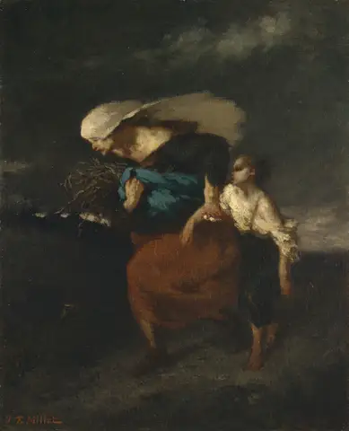 Retreat from the Storm by Jean-François Millet