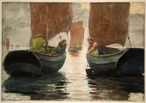 An Afterglow by Winslow Homer