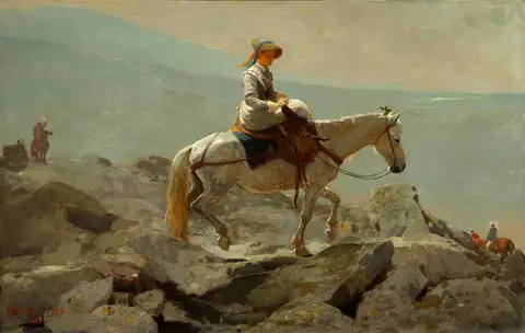 The Bridle Path, White Mountains by Winslow Homer