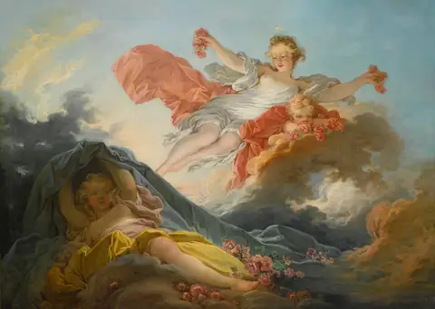 The Goddess Aurora Triumphing Over Night by Jean-Honoré Fragonard
