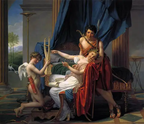 Sappho and Phaon by Jacques-Louis David