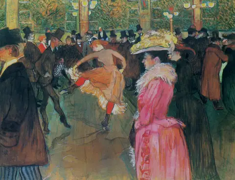 At The Moulin Rouge, The Dance by Henri de Toulouse-Lautrec