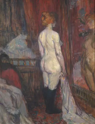 Woman before a Mirror by Henri de Toulouse-Lautrec