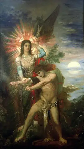 Jacob and the Angel by Gustave Moreau
