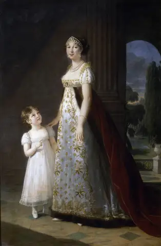 Portrait of Caroline Murat with her daughter, Letizia by Élisabeth Vigée Le Brun