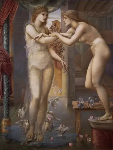Pygmalion and the Image — The Godhead Fires by Edward Burne-Jones