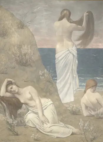 Young Girls by the Seaside by Pierre Puvis de Chavannes