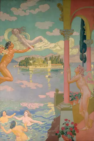 Psyche Panel 2 — Zephyr Transporting Psyche to the Island of
          Delight by Maurice Denis