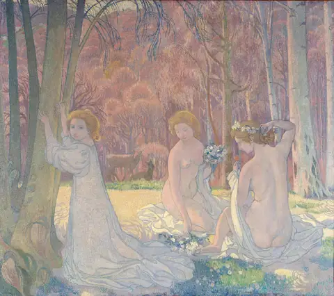 Figures in a Spring Landscape (Sacred Grove) by Maurice Denis