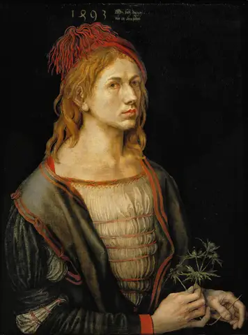 Self-portrait at age 22 by Albrecht Dürer