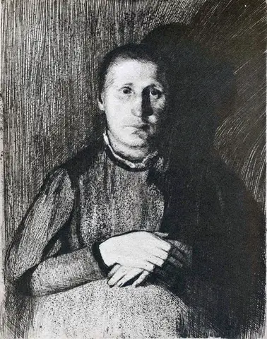 Pregnant Woman with Folded Hands by Käthe Kollwitz