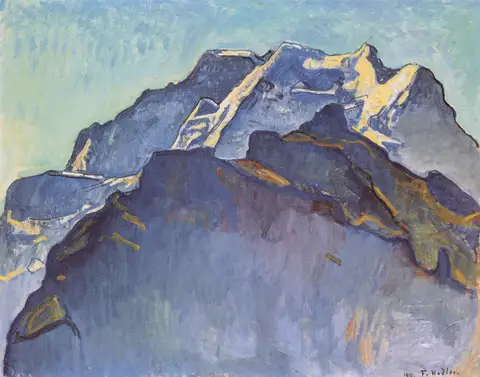 Jungfrau Massif and Schwarzmonch by Ferdinand Hodler