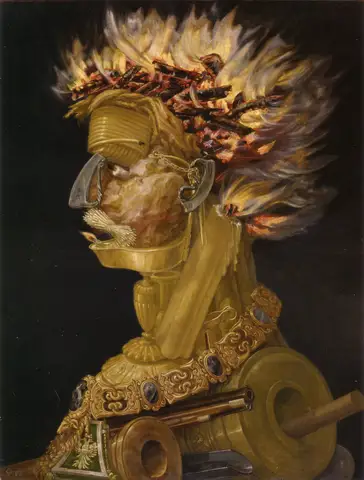 The Fire by Giuseppe Arcimboldo