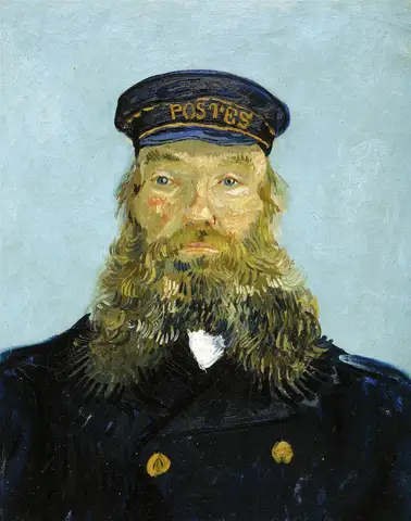 Portrait of the Postman Joseph Roulin by Vincent Van Gogh