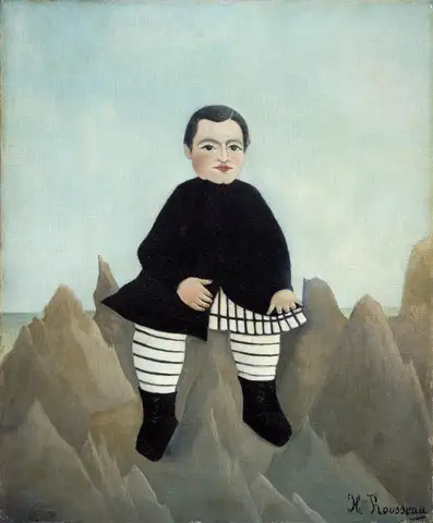 Boy on the Rocks by Henri Rousseau