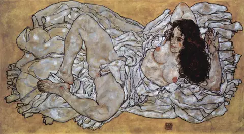 Lying Woman by Egon Schiele