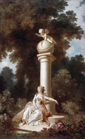 The Progress of Love: Reverie by Jean-Honoré Fragonard