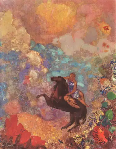 Pegasus and the Muse by Odilon Redon