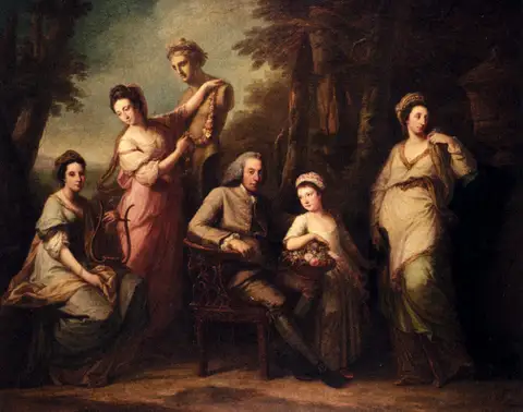 Portrait of Philip Tisdall with his Wife and Family by Angelica Kauffmann
