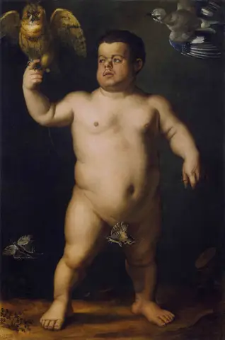 Portrait of the dwarf Nano Morgantе (Front) by Agnolo Bronzino