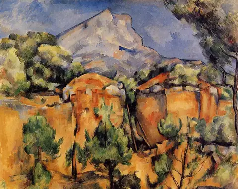 Mont Sainte-Victoire Seen from the Bibemus Quarry by Paul Cézanne