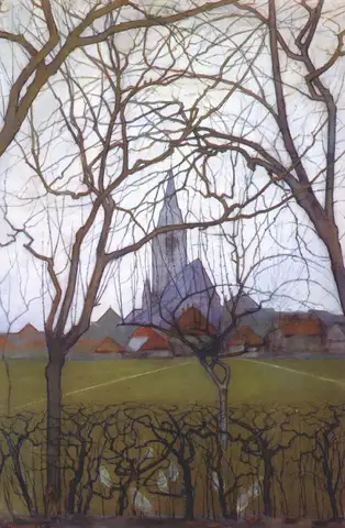 Village Church by Piet Mondrian